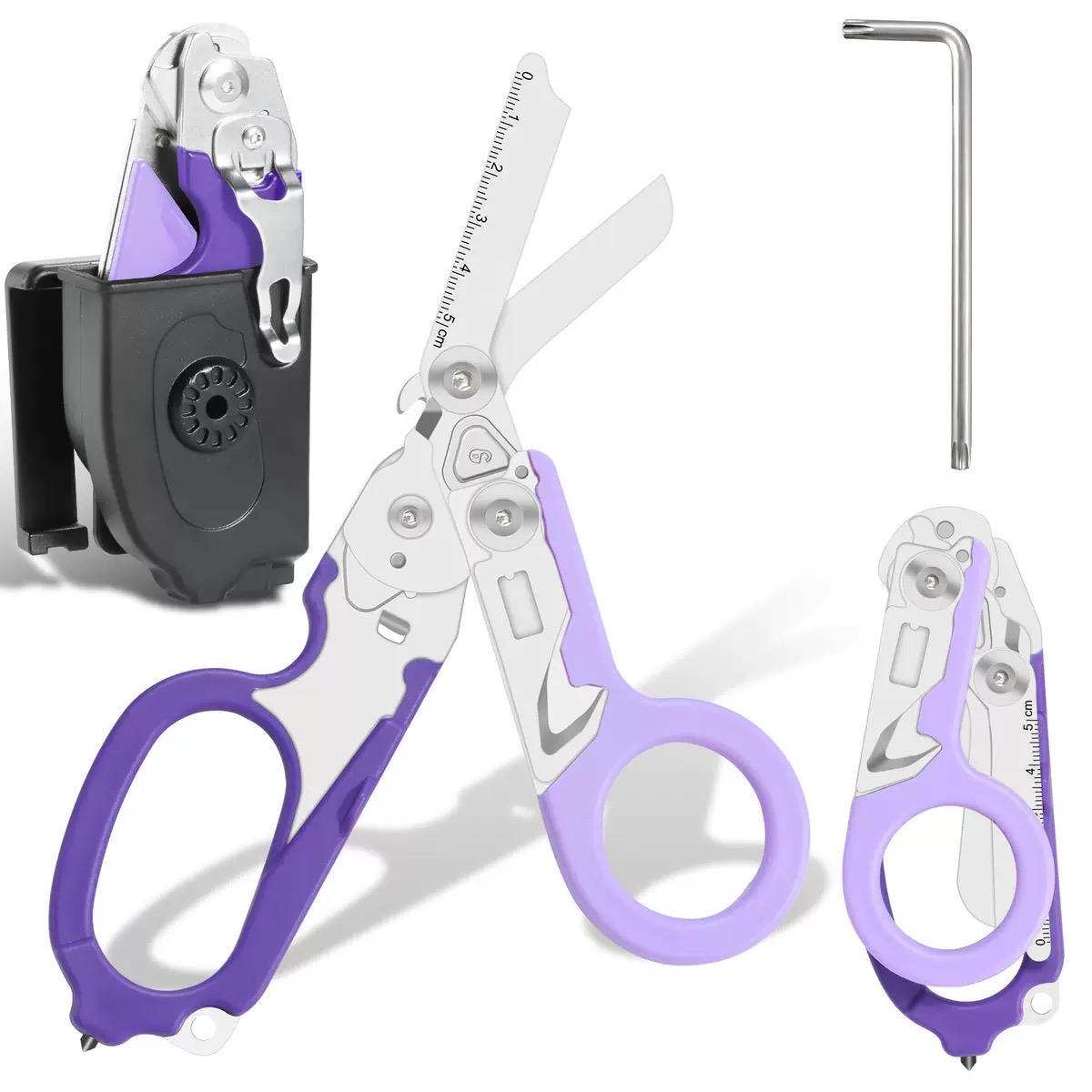 Strumento di salvataggio multifunzione 6 in 1: forbici mediche multifunzionali
