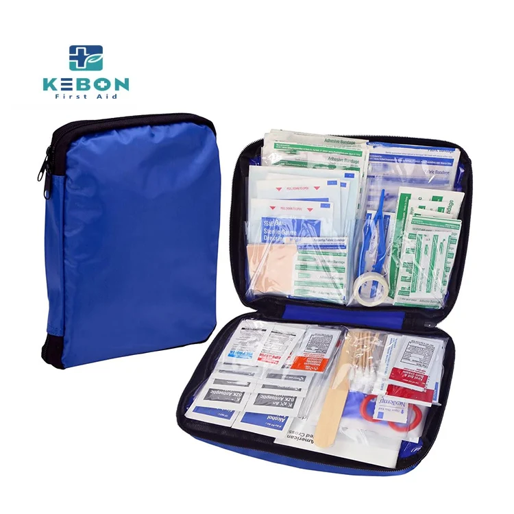 Kit di pronto soccorso blu essenziale per la casa essenziale