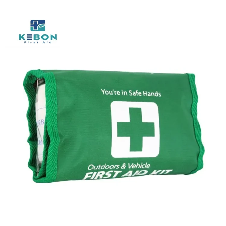 Kit di pronto soccorso verde pieghevole